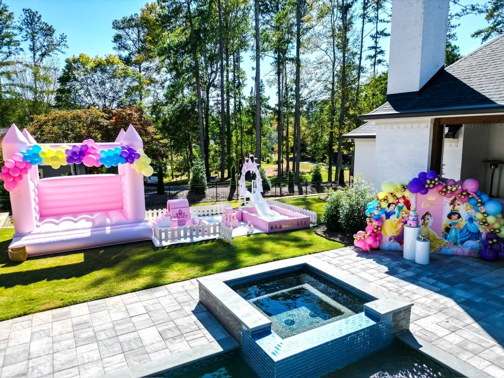 white bounce house rental atlanta