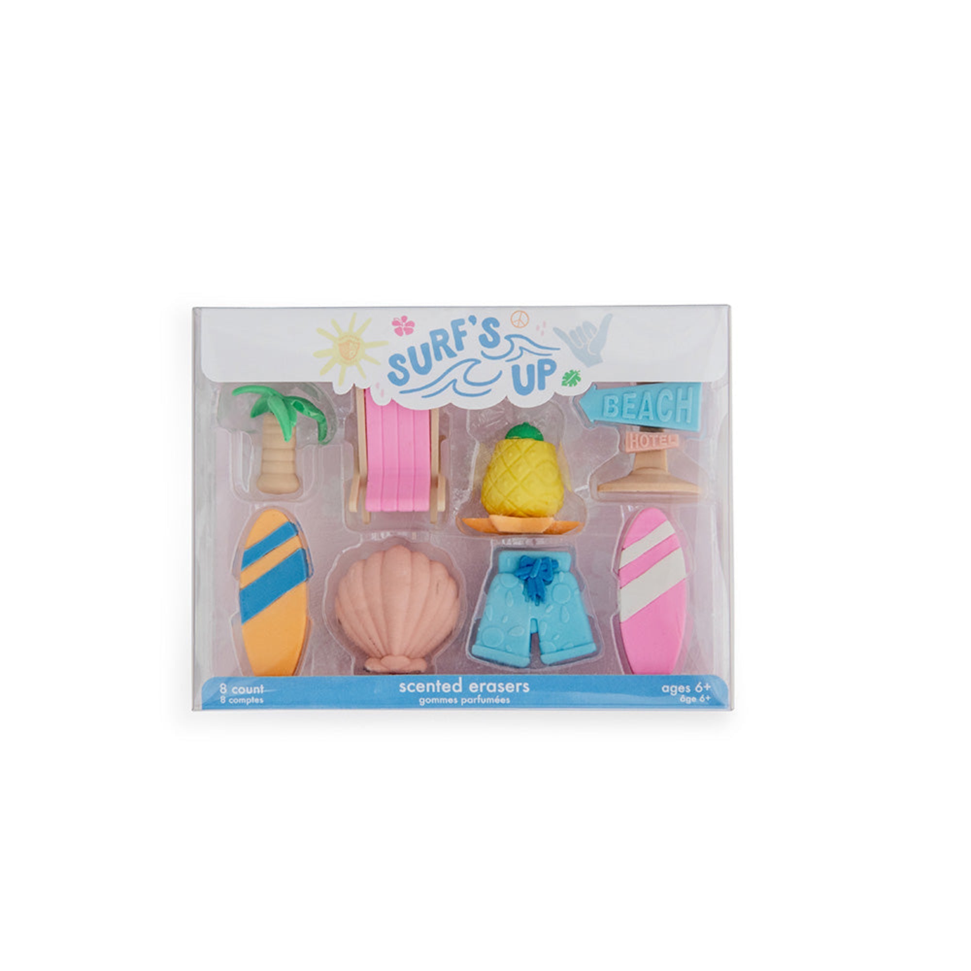 Surf's Up Eraser Set