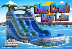 15' Blue Crush Dual Lane Dry Slide