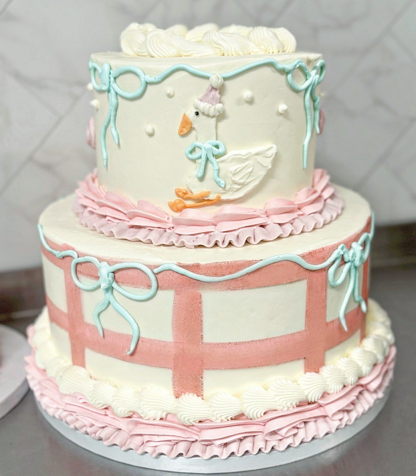 2 tier custom cake