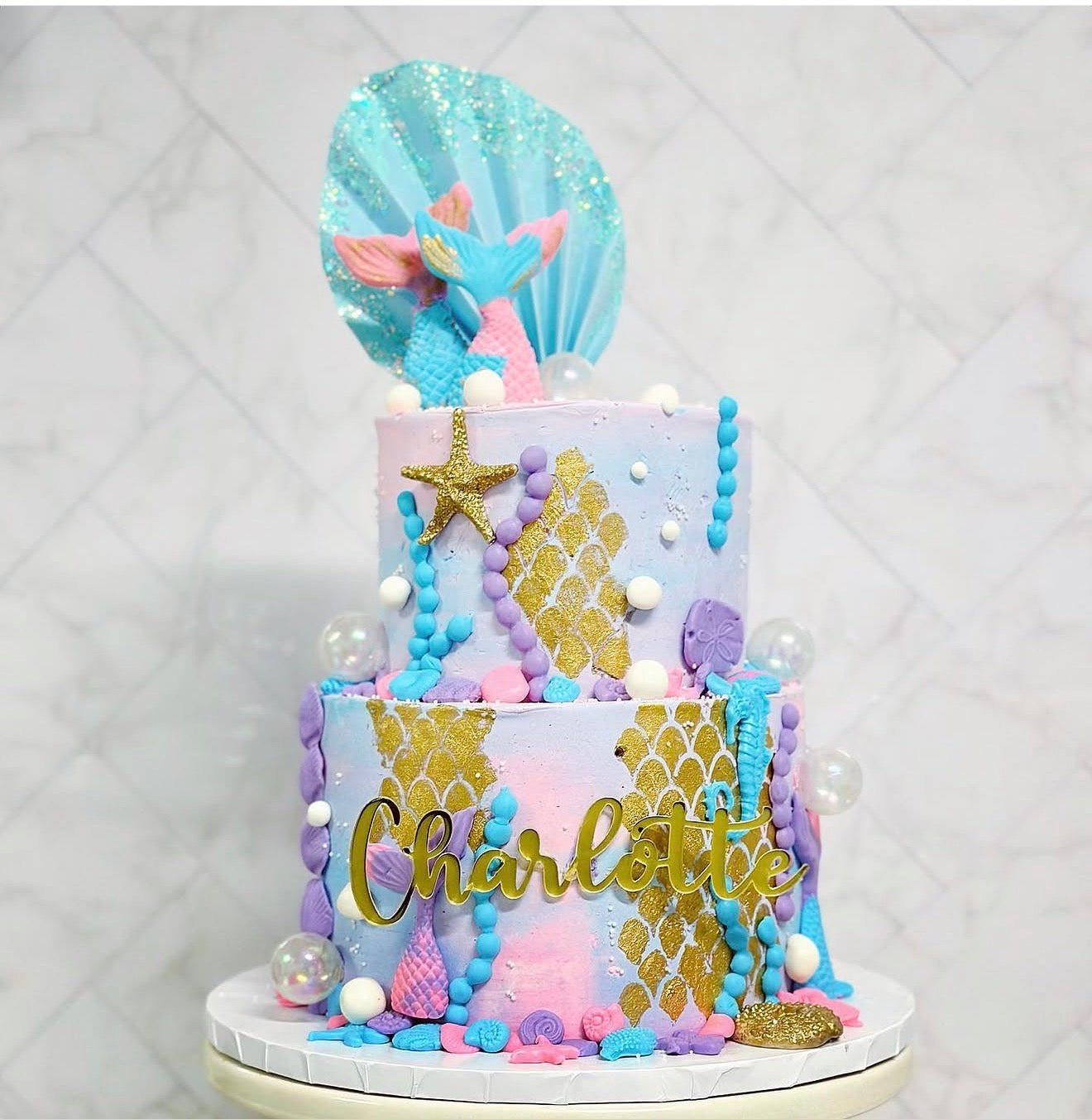 2 tier custom cake