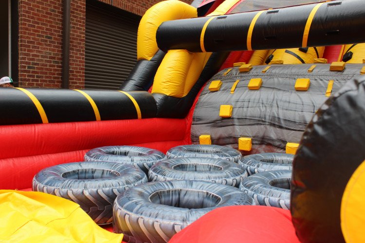 75' Pipe Rush Inflatable Obstacle Course Rental