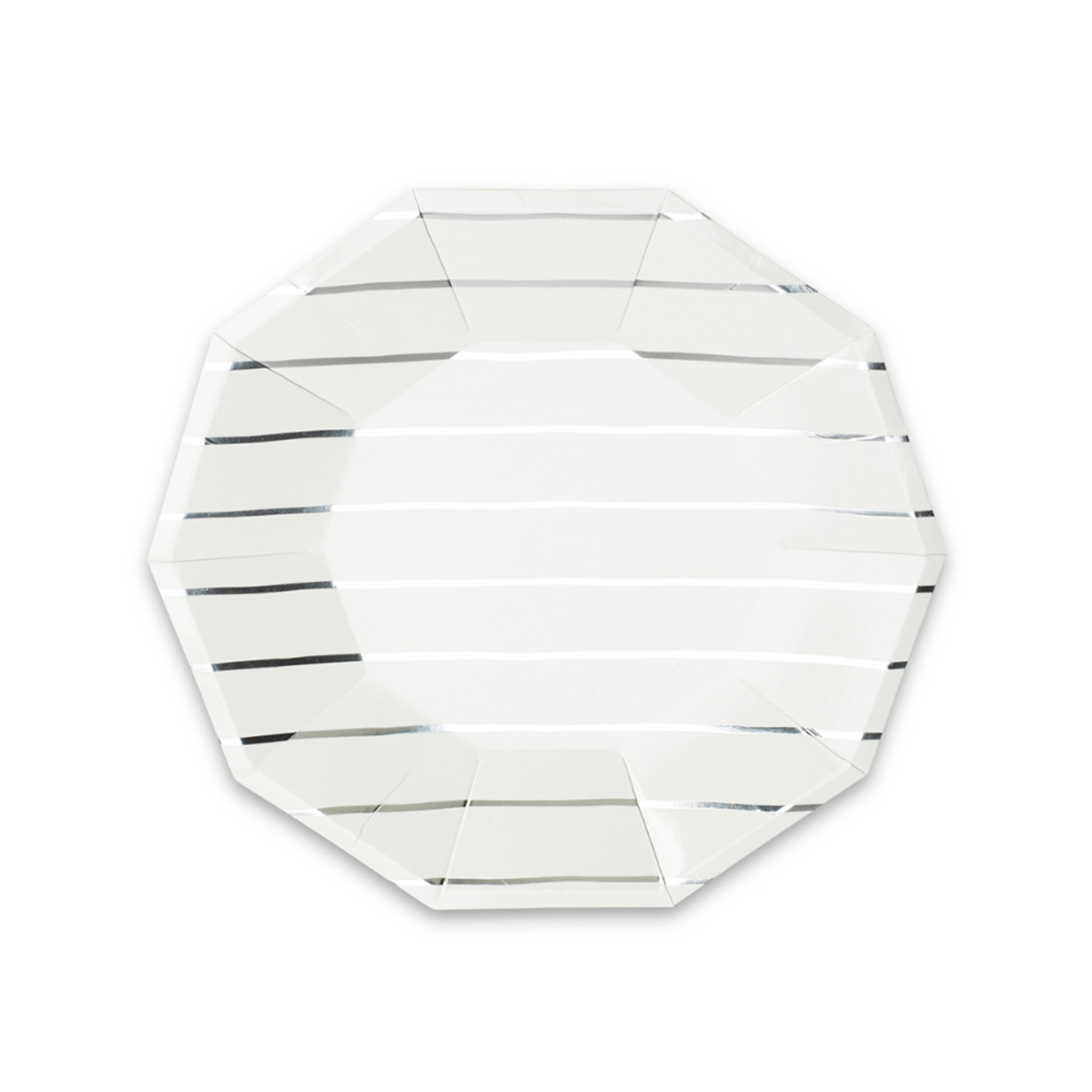 Silver Frenchie Striped Small Plates