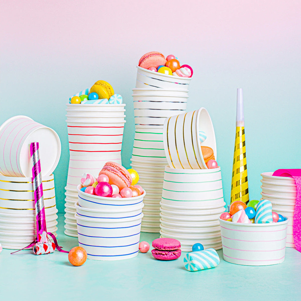 Clover Frenchie Striped Treat Cups