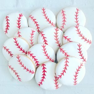 Baseball Sugar Cookies