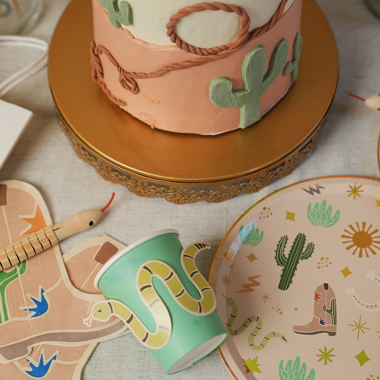 Western Boot Napkins – Cowboy Party Table Napkins (12-Pack)