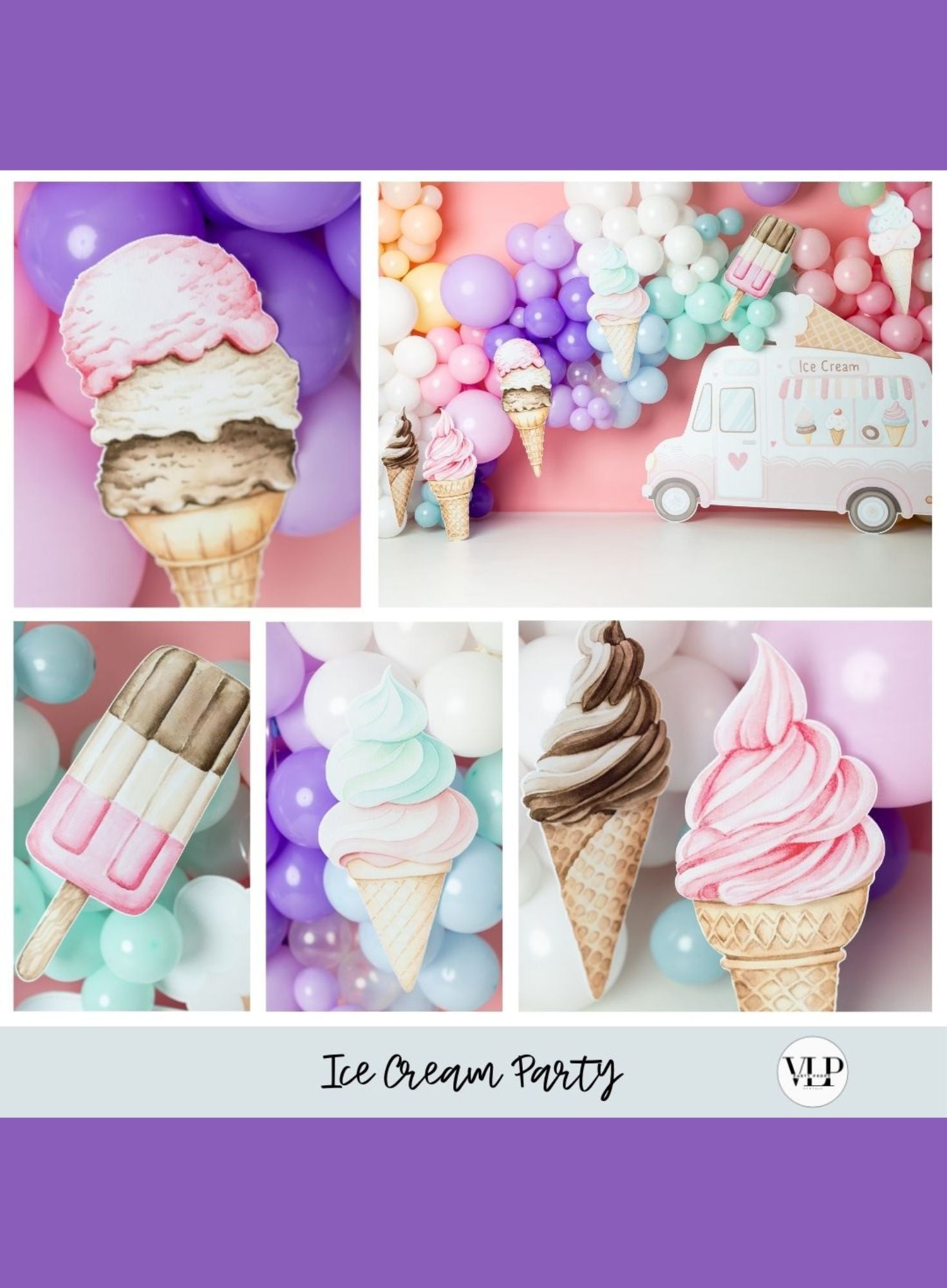 Ice Cream Themed Party Decoration | Confetti Jar