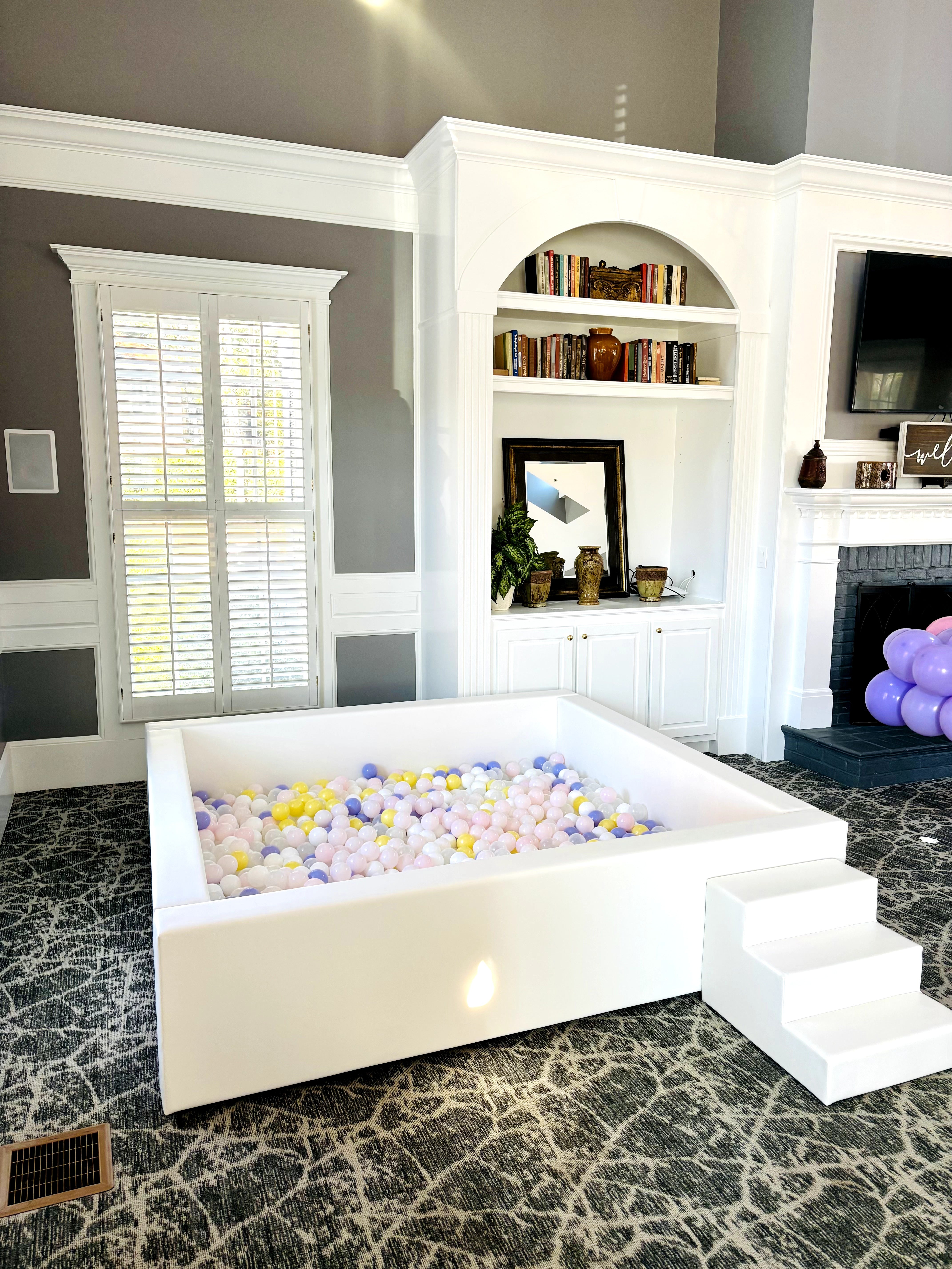 Amani Party Package: Ball Pit & White Bounce House Rental