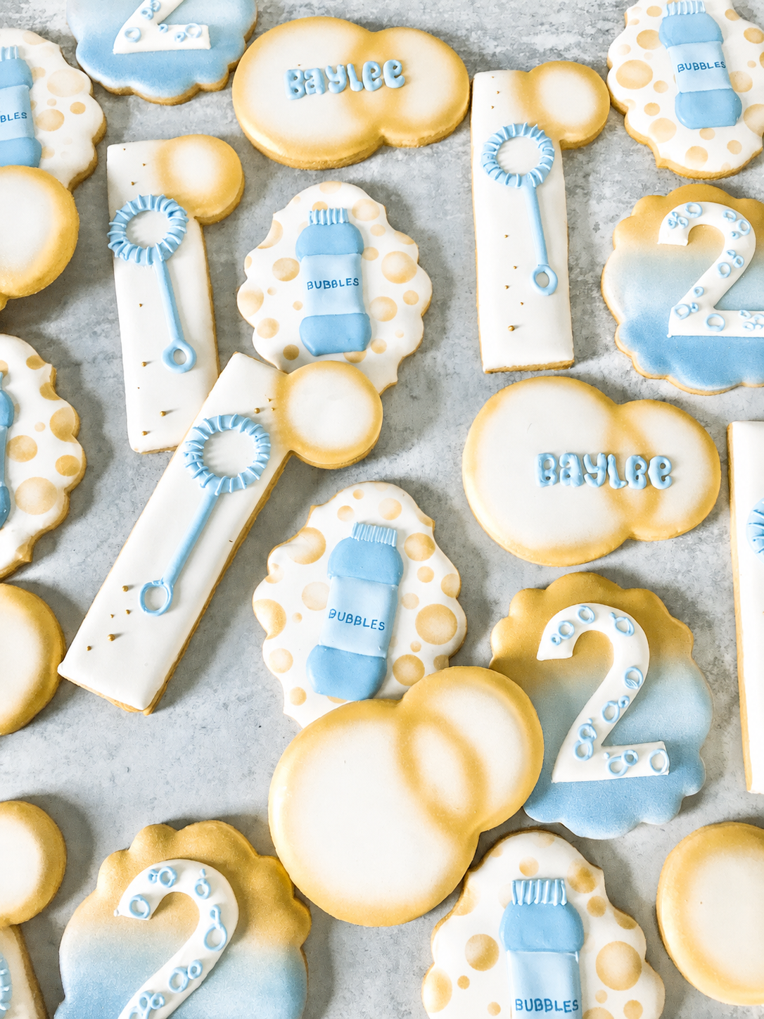 Bubble Party Personalized Birthday Cookies