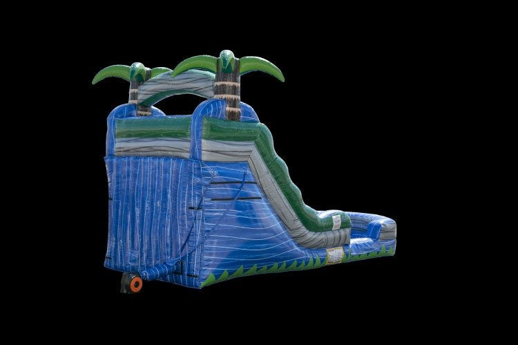 15' Blue Crush Dual Lane Water Slide
