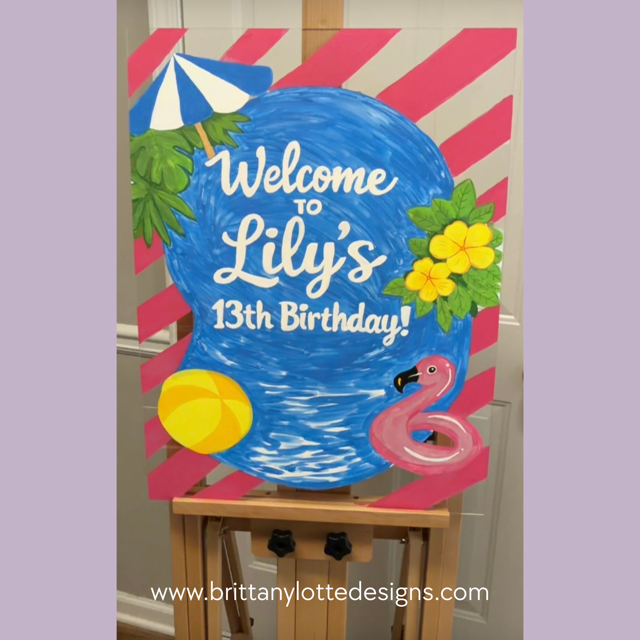 Custom Hand-Painted Acrylic Welcome Signs