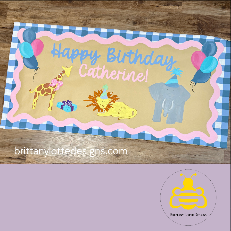 Custom Hand-Painted Birthday Banners
