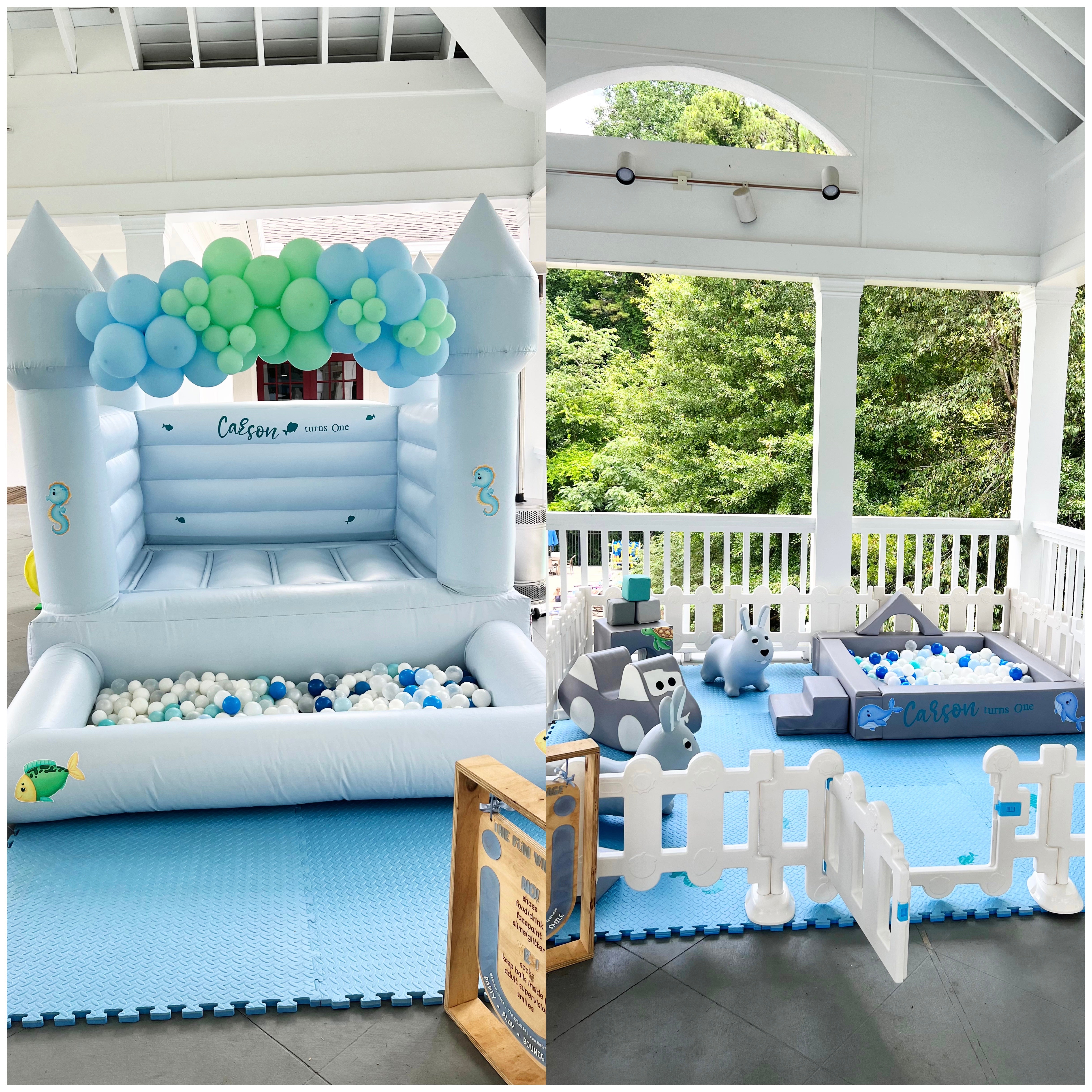 Gray/Blue Small Combo Bounce & Play Package