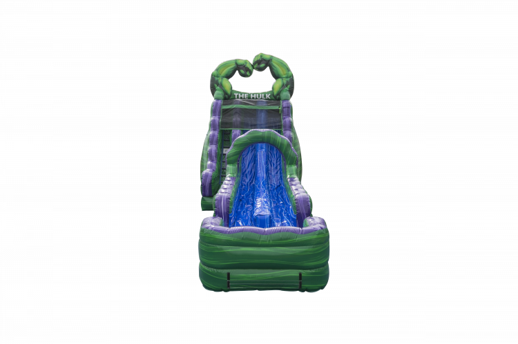 20' Hulk Smash Dual Lane Water Slide