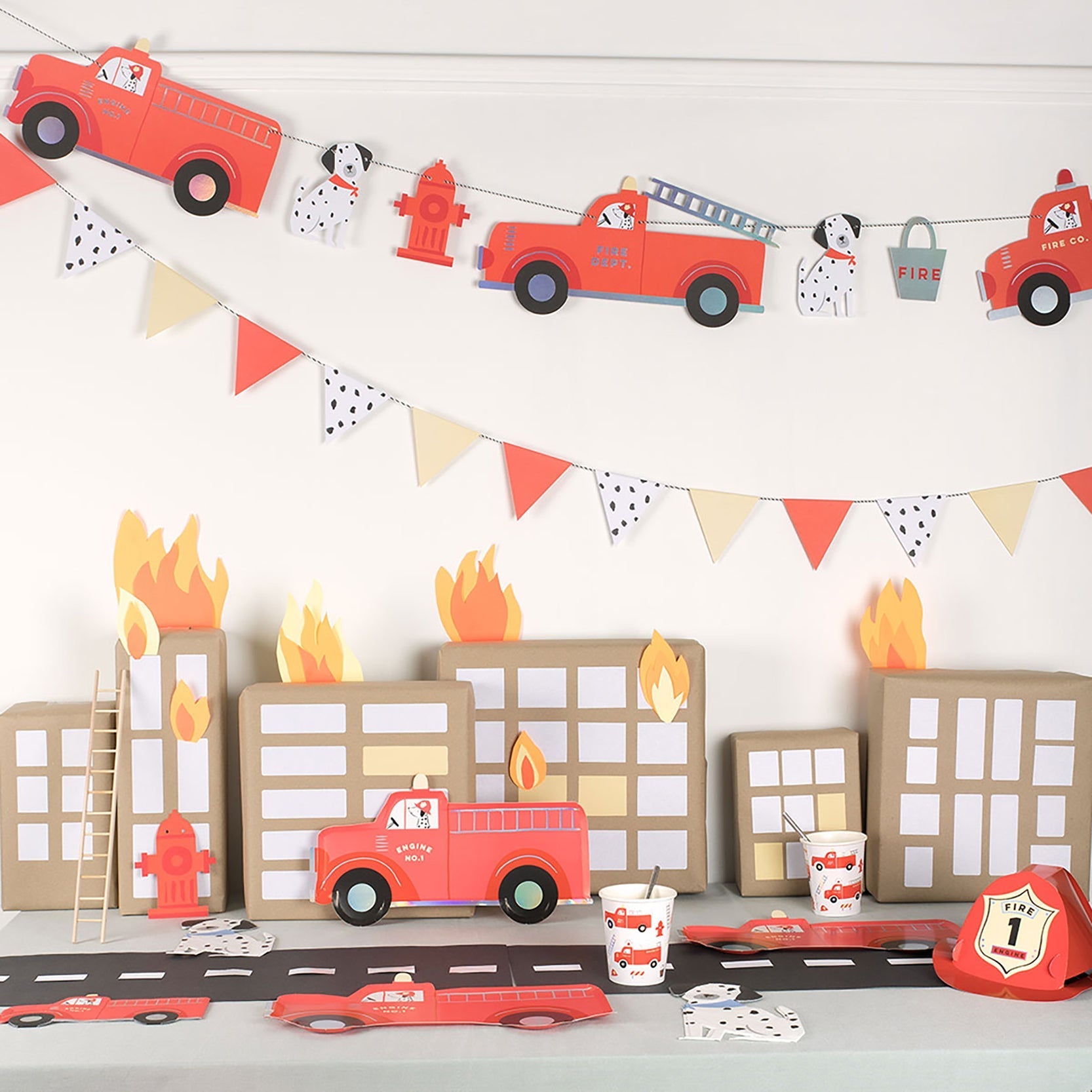 Fire truck Garland