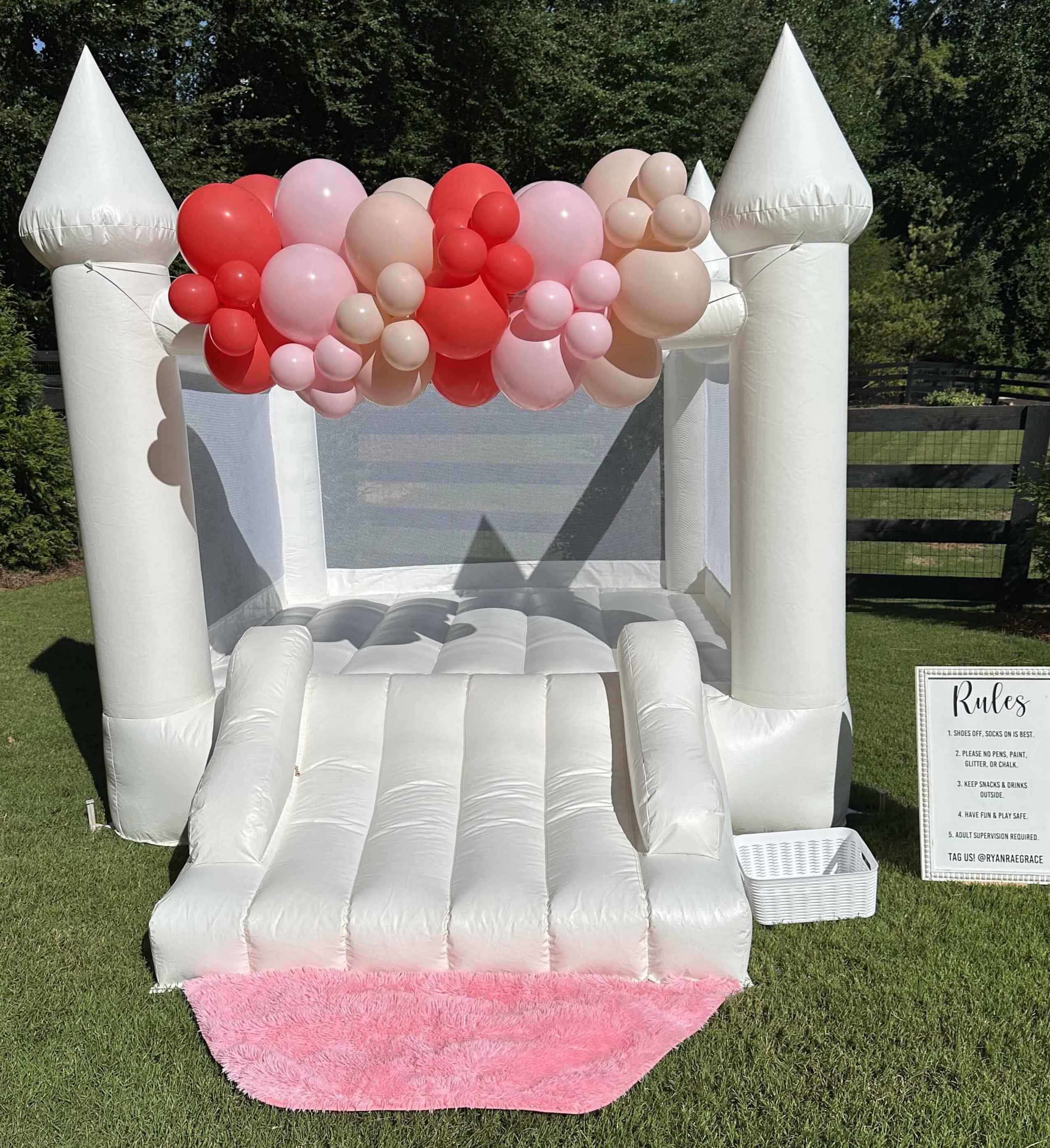white bounce house rental atlanta