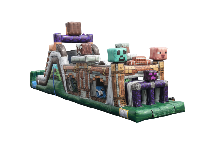Minecraft Inflatable Obstacle Course Rental