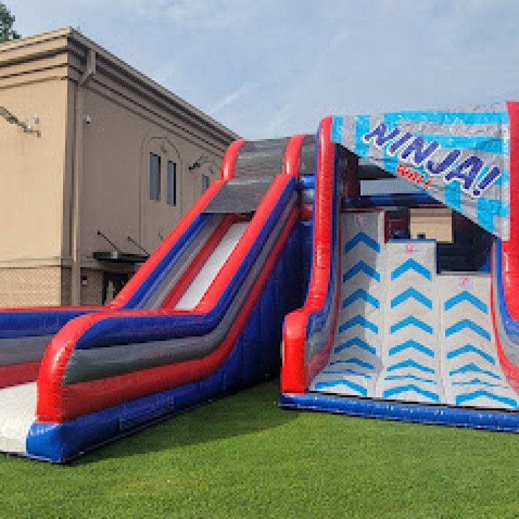 Ninja Warrior Obstacle Wall and 22′ Slide