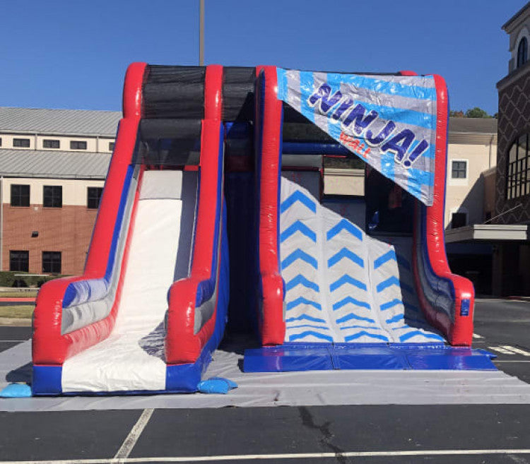 Ninja Warrior Obstacle Wall and 22′ Slide