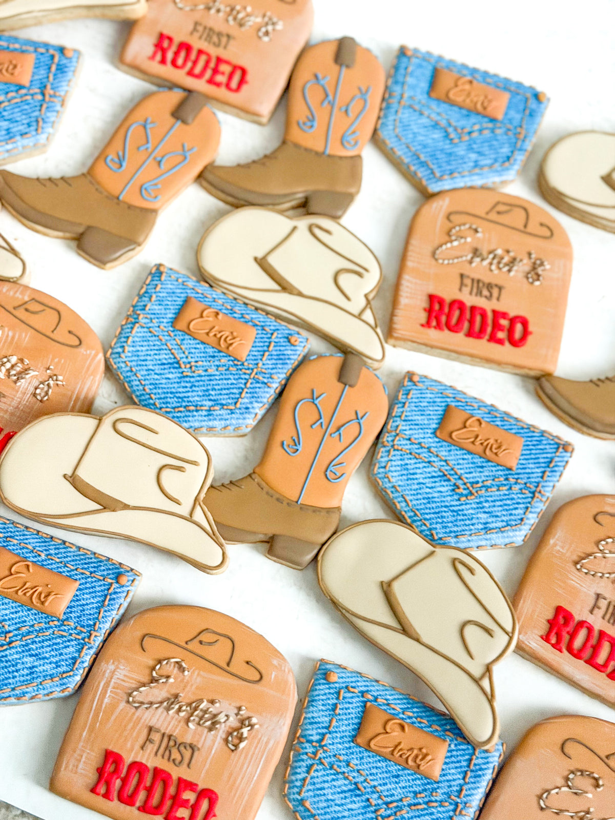 Personalized First Rodeo Birthday Cookies