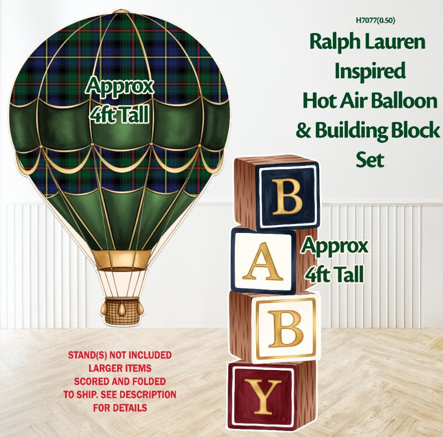 Ralph Lauren Inspired Hot Air Balloon and Babyblock Set (H7077)