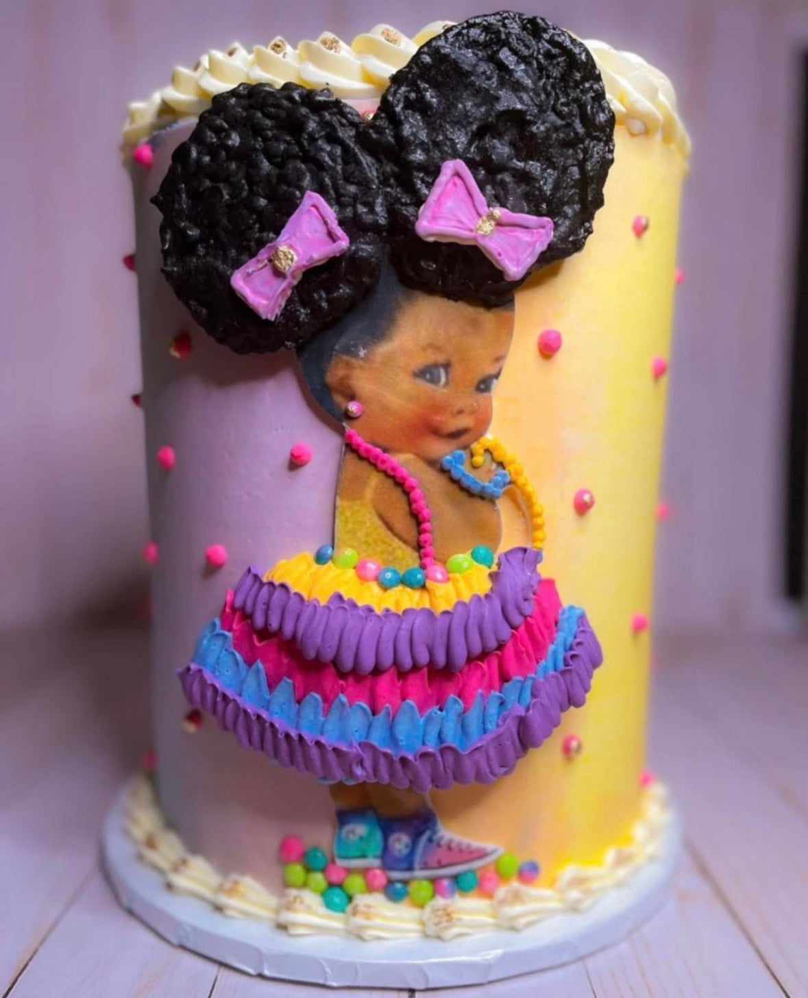 Single-Tier Custom Birthday Cake from The Purple Sprinkle