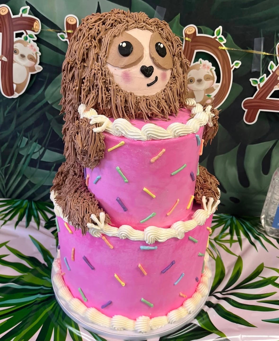 Three-Tier Custom Birthday Cake from The Purple Sprinkle