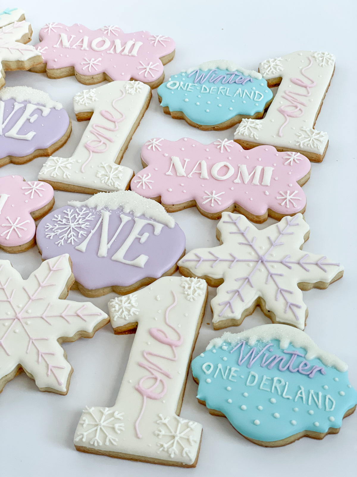 Winter Onderland First Birthday Cookies