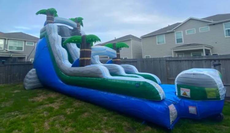 15' Tropical Marble Water Slide