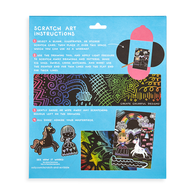 Princess Garden Scratch and Scribble Scratch Art Kit