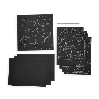 Princess Garden Scratch and Scribble Scratch Art Kit