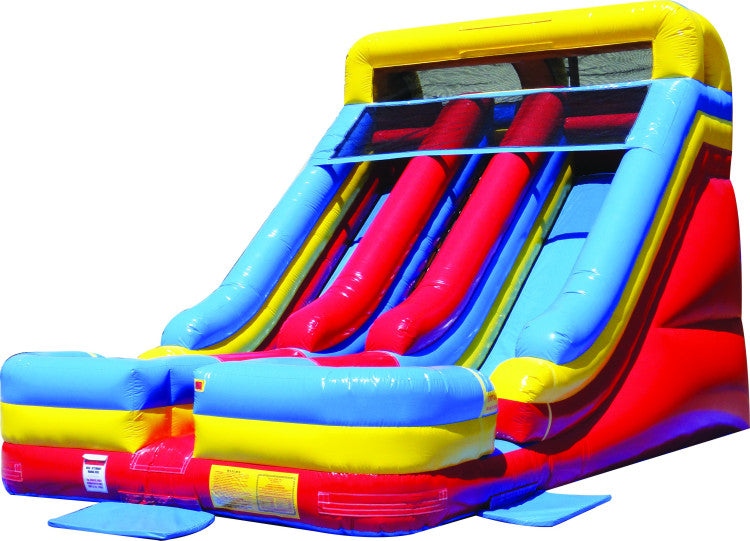 18' Dual Lane Retro Fun Dry Inflatable Slide Rental
