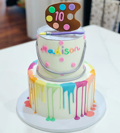 2 tier custom cake
