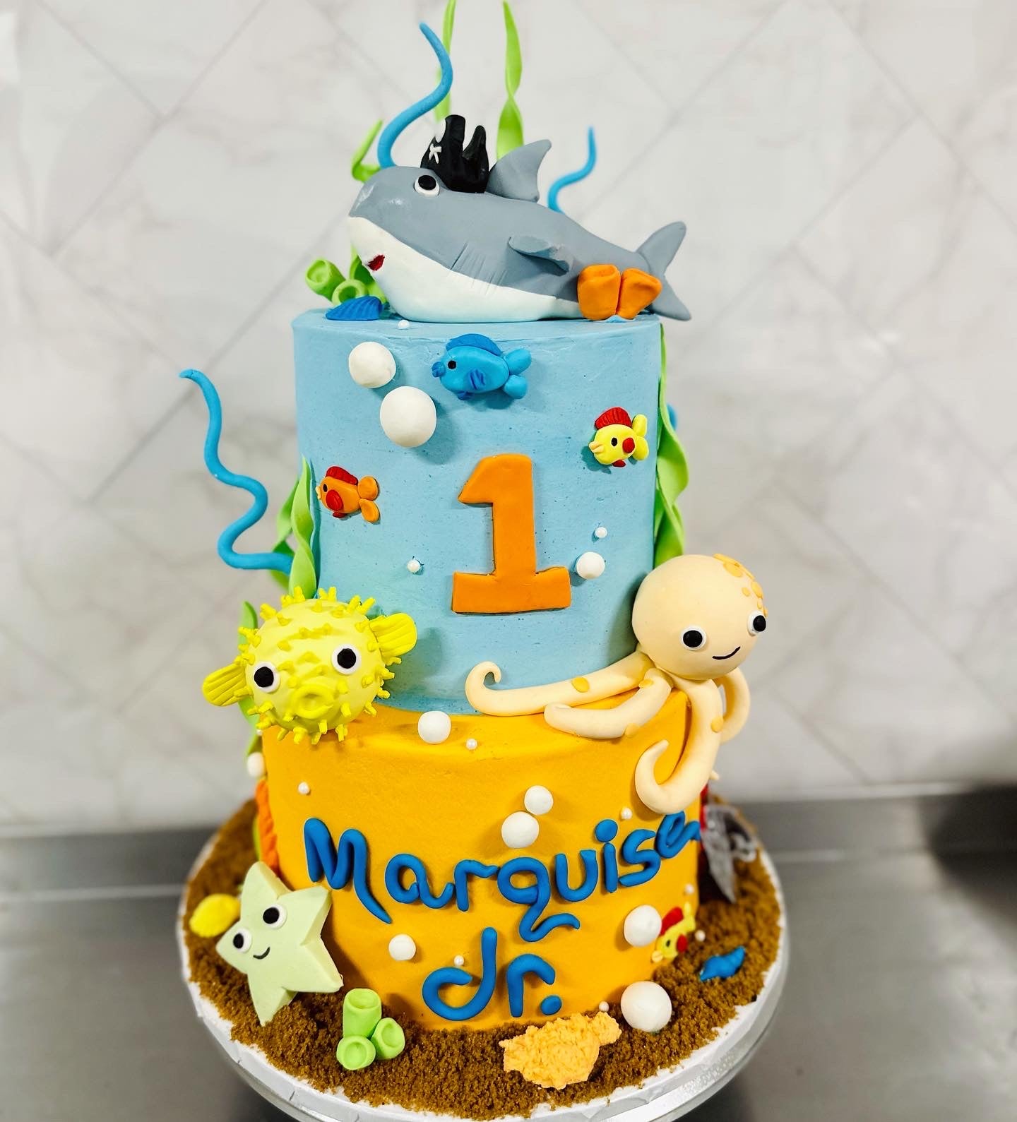 2 tier custom cake