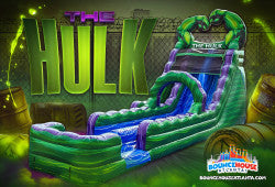 20' Hulk Smash Dual Lane Inflatable Slide