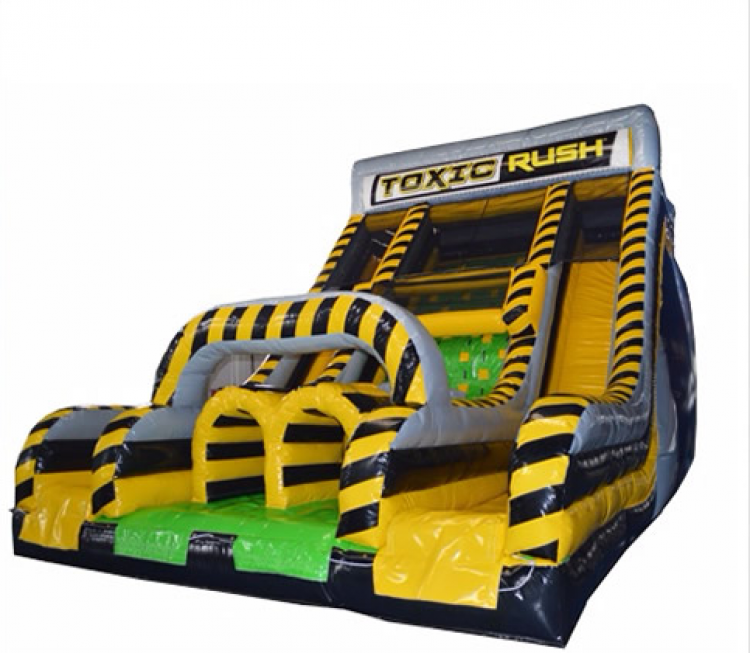 22' Dual Lane Toxic Rush Inflatable Slide
