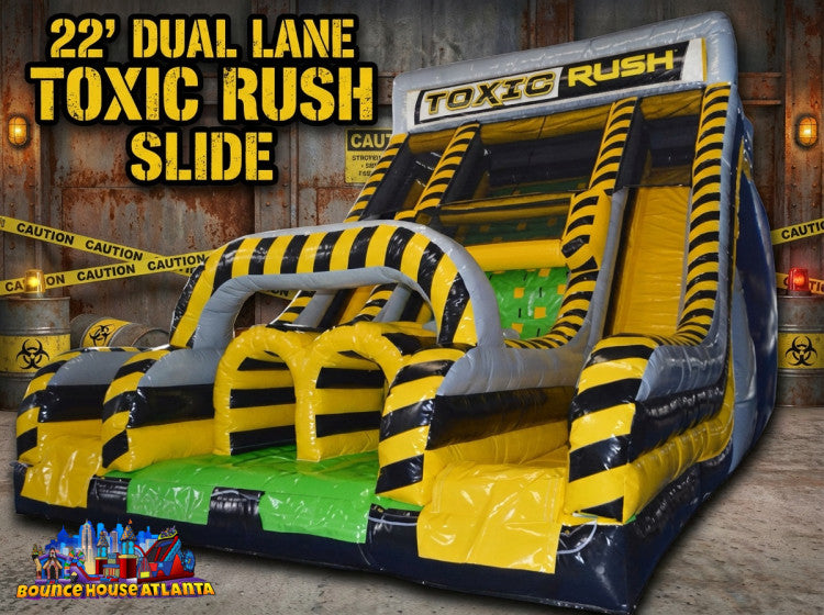 22' Dual Lane Toxic Rush Inflatable Slide