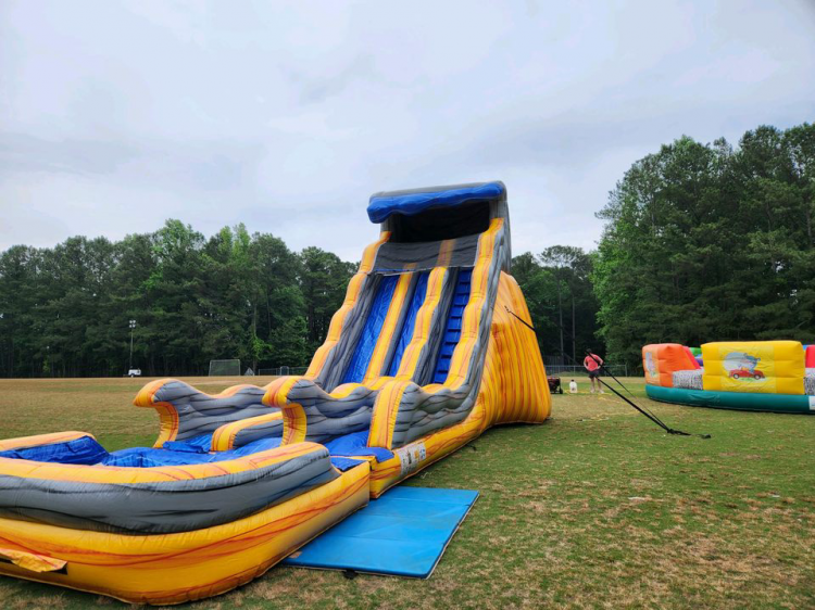 20' Flaming Volcano Dual Lane Water Slide