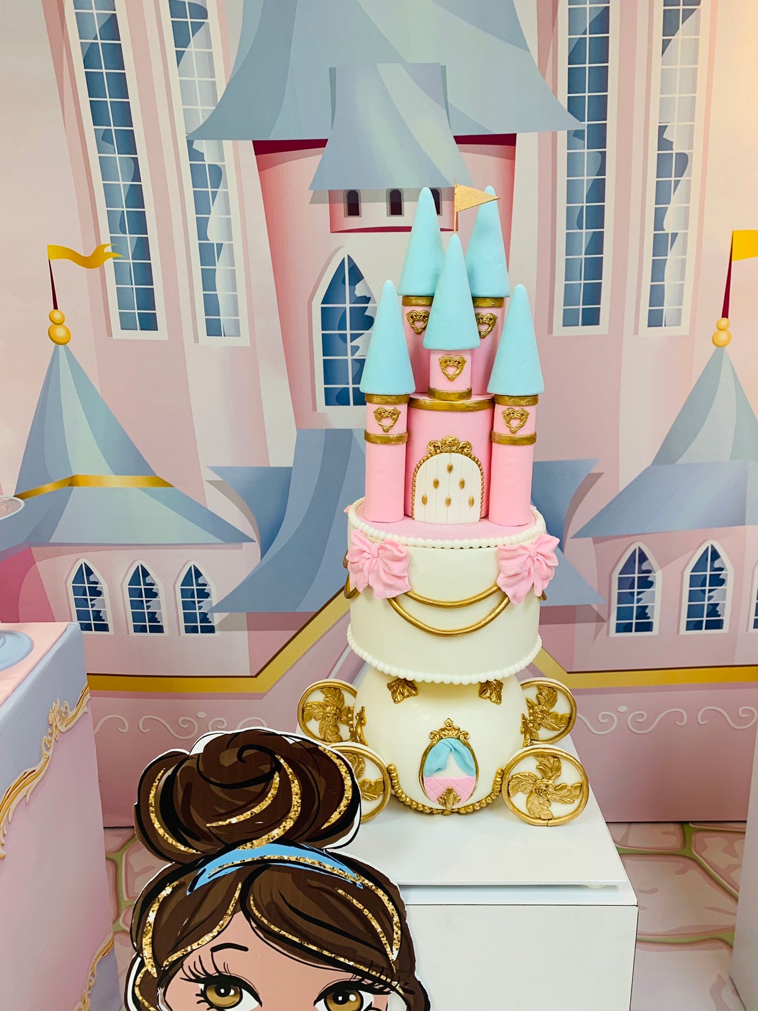 3-Tier Custom Cake for Up to 60 Guests