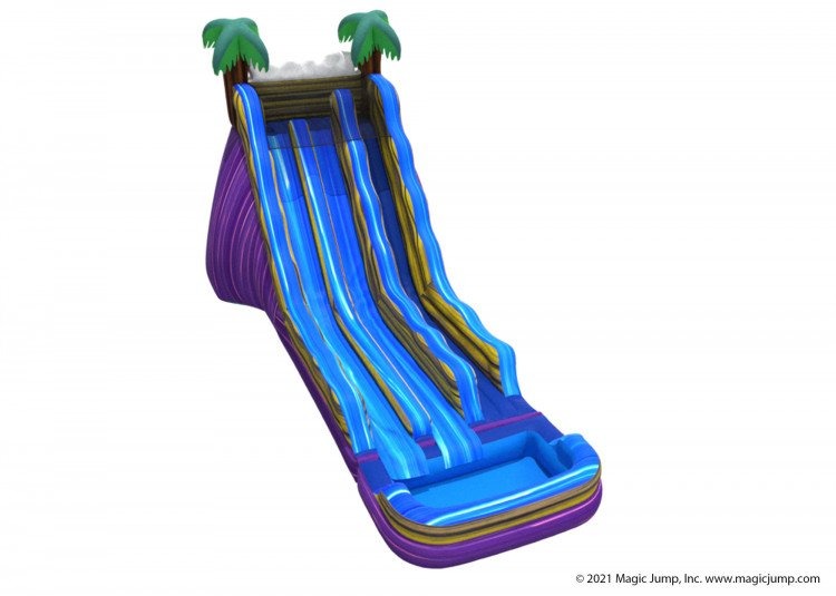 20' Tropical Blast Dual Lane Water Slide