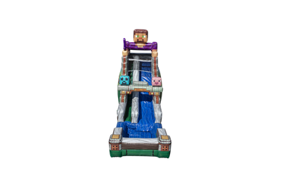18' Minecraft Inflatable Water Slide Rental