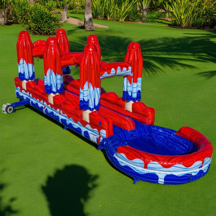 41' Red White & Cool Dual Lane Slip N Slide