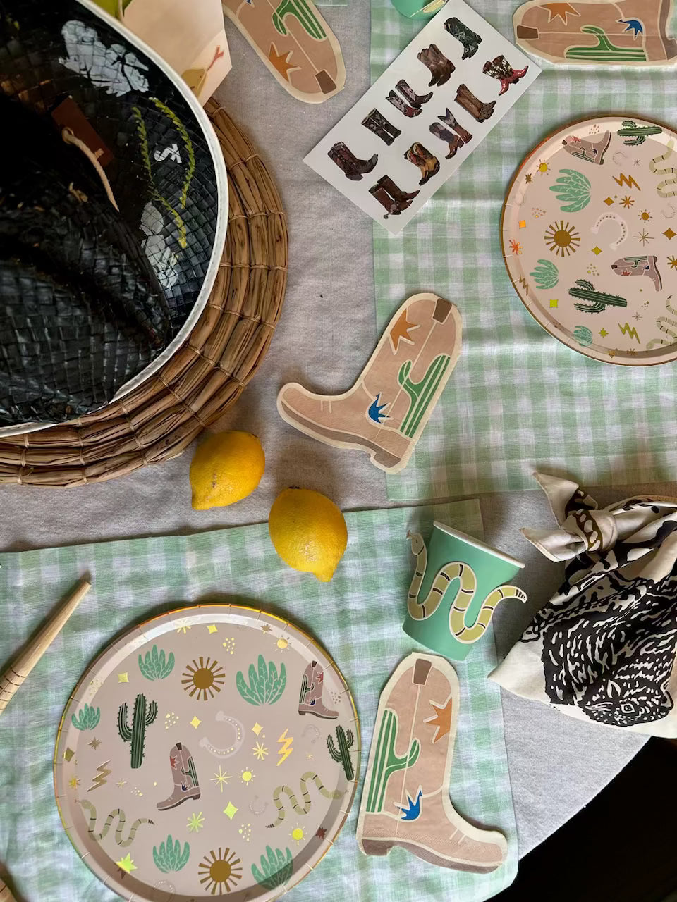 Cowboy Boot Temporary Tattoos