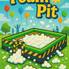 Illustration of a foam pit with balloons and children in the background