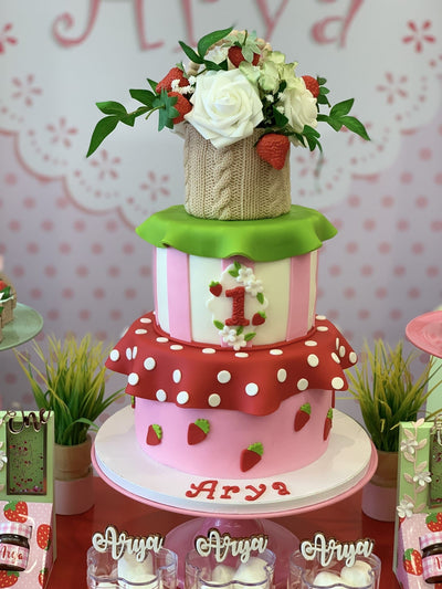 Berry First Birthday Party Themed Birthday Cake | Confetti Jar