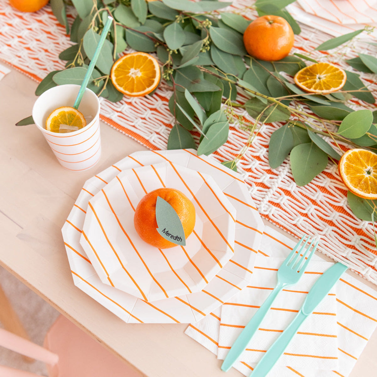 Clementine Frenchie Striped Small Plates