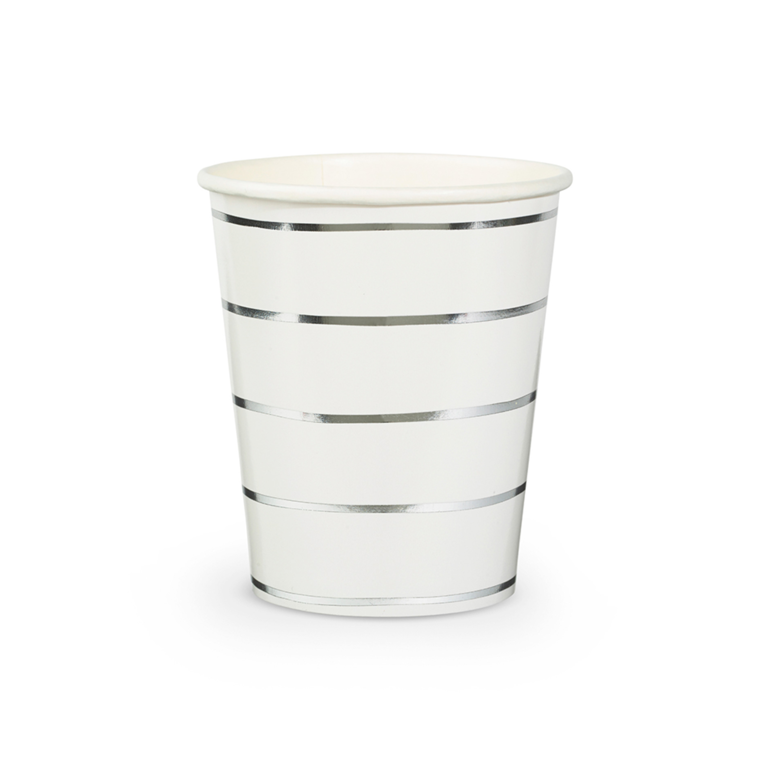 Silver Frenchie Striped 9 oz Cups