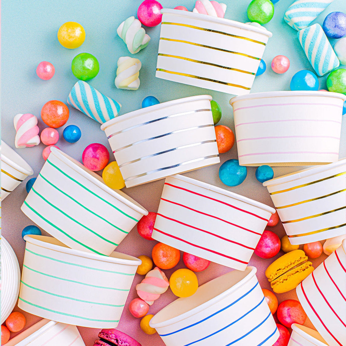 Clover Frenchie Striped Treat Cups