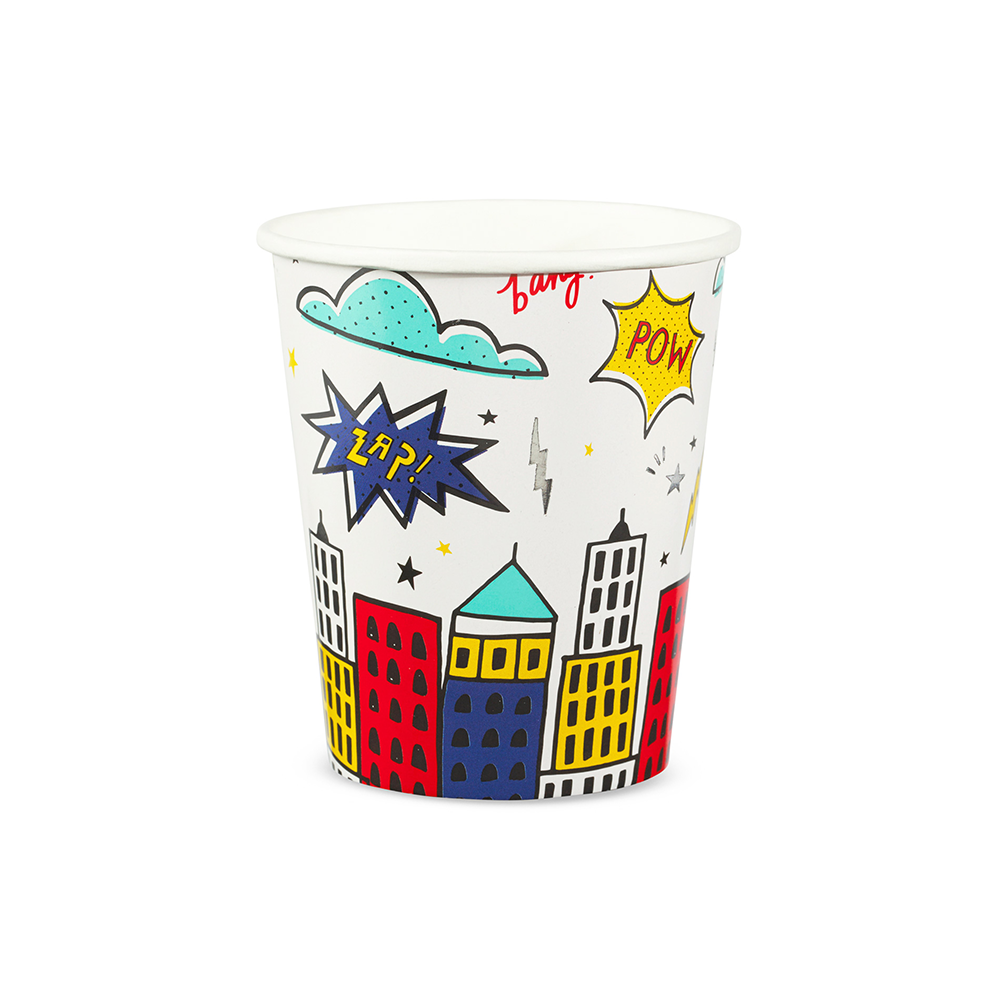 Superhero 9 oz Cups - Confetti Jar