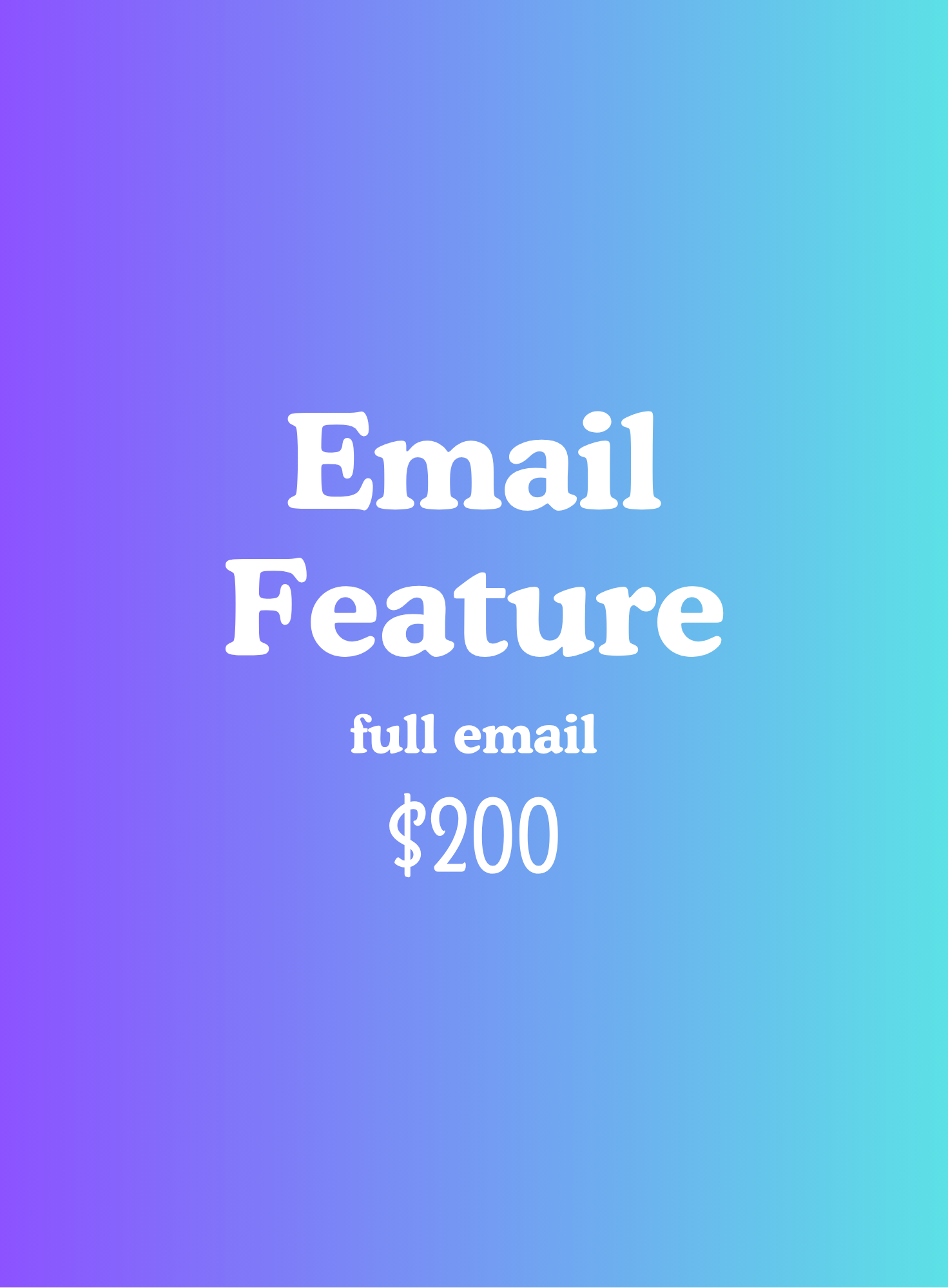 Individual Email Feature